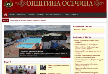 Opštinska uprava Osečina izrada web sajta