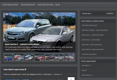 Izrada sajta auto delovi opel