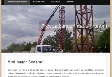 Izrada sajta mini bager Beograd
